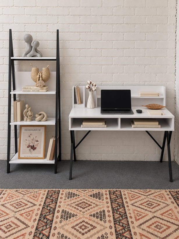 ست میز تحریر و کتابخانه مدل راشا